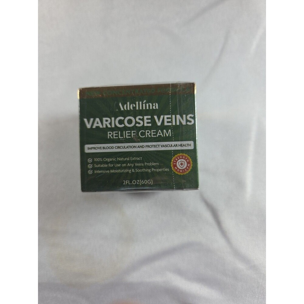 Adellina Varicose Veins Relief Cream 2 oz 100% Organic Natural Extract